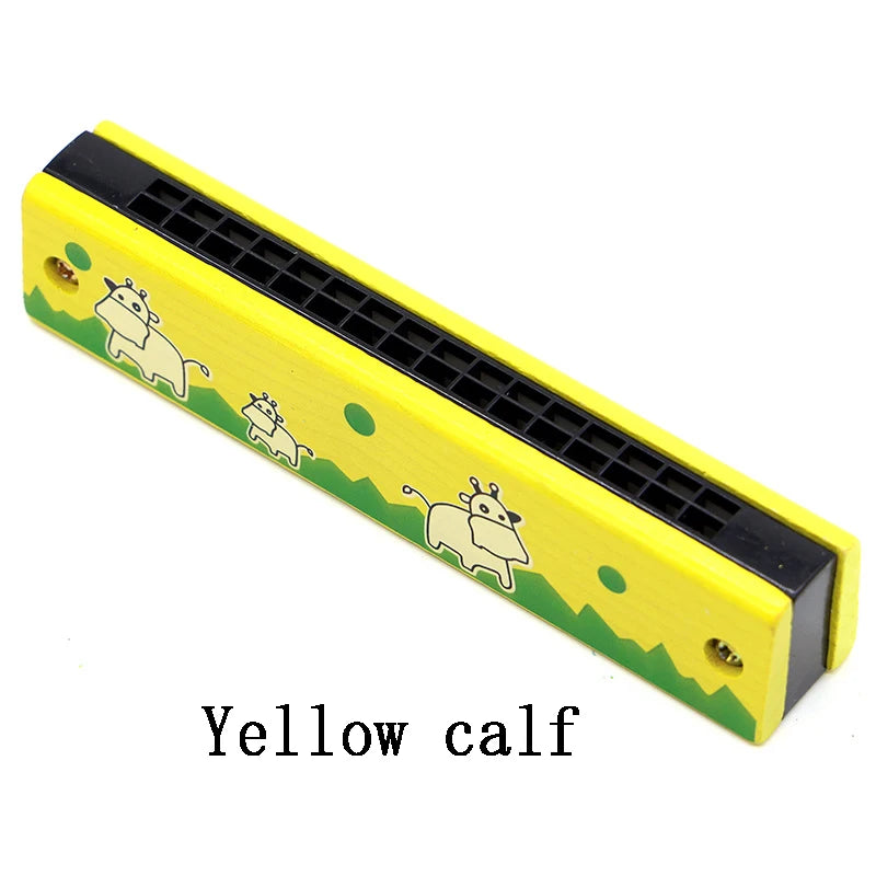 Colorful Wooden Harmonica Music Teaching Aids for Children Musical Instrument Toys Music Teaching Aids Puzzle Early Education Kindergarten Beginners