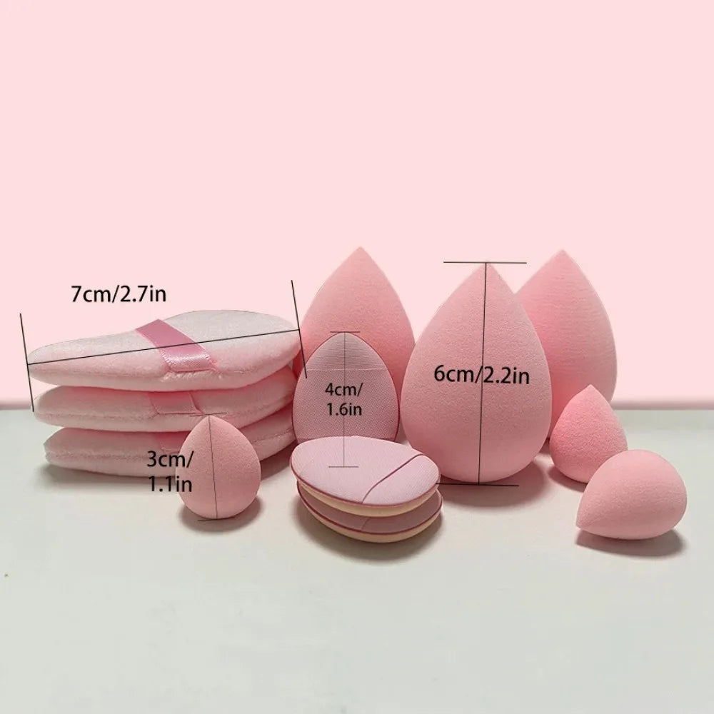 Makeup Blender Sponges 12pcs Set Soft Cosmetic Puff Foundation Sponges Powder Beauty Egg Women Make Up Beauty Tools Accessories