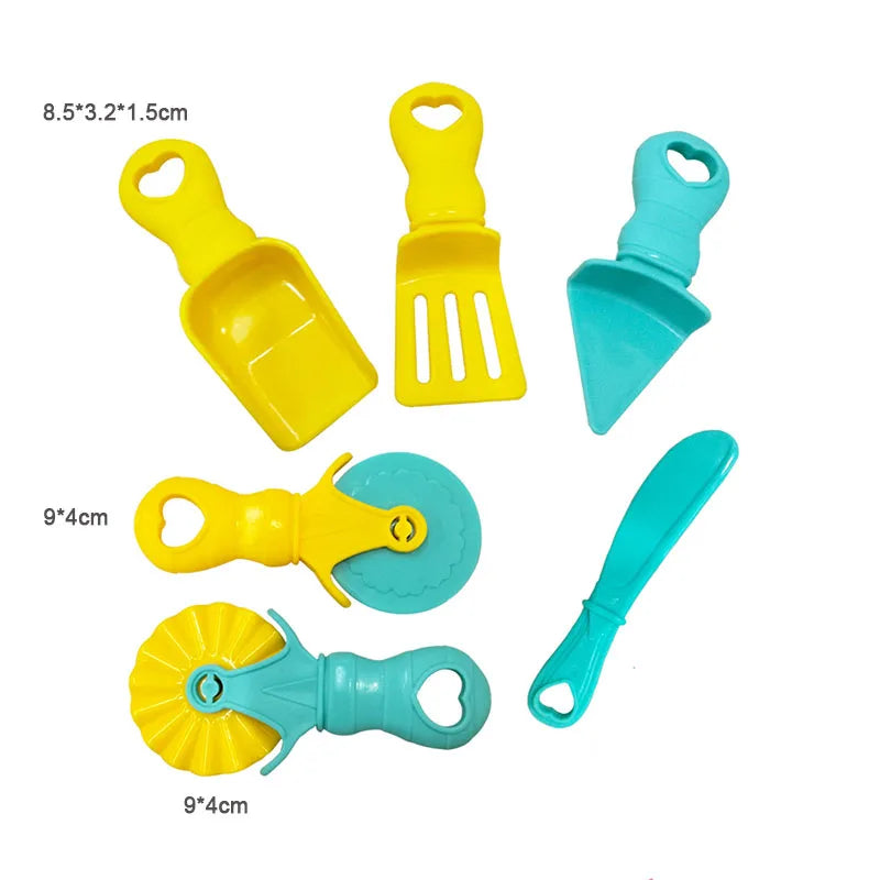 Children DIY Play Dough Plasticine Mold Modeling Clay Accessories Tool Kit Plastic Set Knife Molds Kids Educational Toys