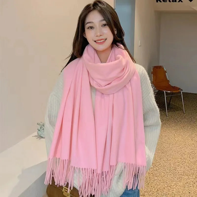 Cashmere Wool Long Scarf Tassel Shawl Wrap Pashmina Bufanda Warm Scarves