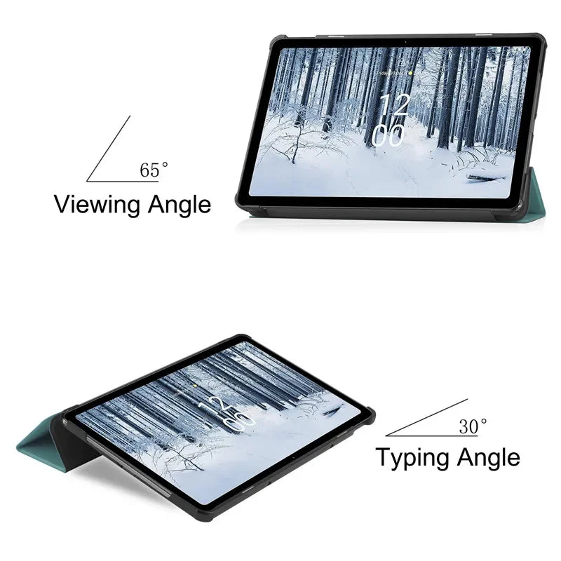 Protective Slim Leather Case for Nokia T21 T20 10.4" inch Tablets Tri-Folding Stand Magnetic Flip Cover