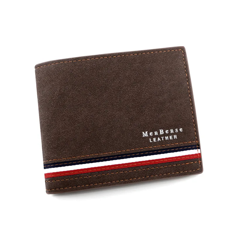 Modern Luxury Leather Wallet for Men Zipper Coin Pocket Slim Card Holder High Quality