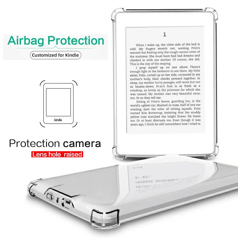 Durable Transparent Silicone Case for Amazon Kindle Paperwhite 11 3 2 1 E2110th 7th 6th 5th Generation 6inch Cover