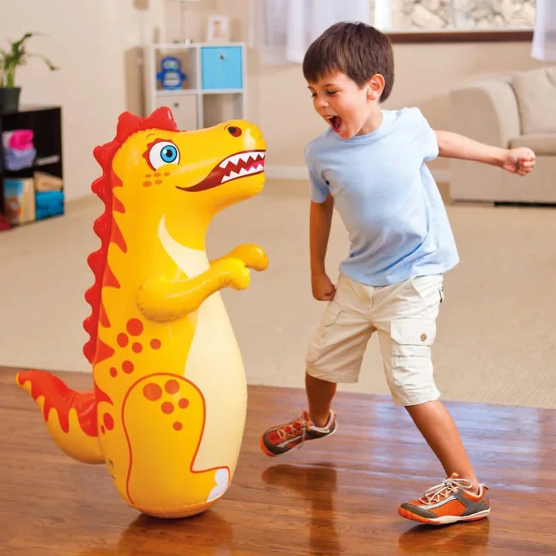 Inflatable Boxing Tumbler Punching Bag for Boys Girls Sport Games Toys Inflatable Dinosaur