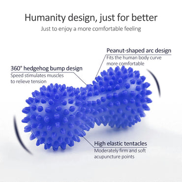 Deep Tissue Massage Roller Ball, Double Lacrosse Peanut Shape Massage Ball, Muscle Relaxation Physical Therapy Myofascial Release 1pc