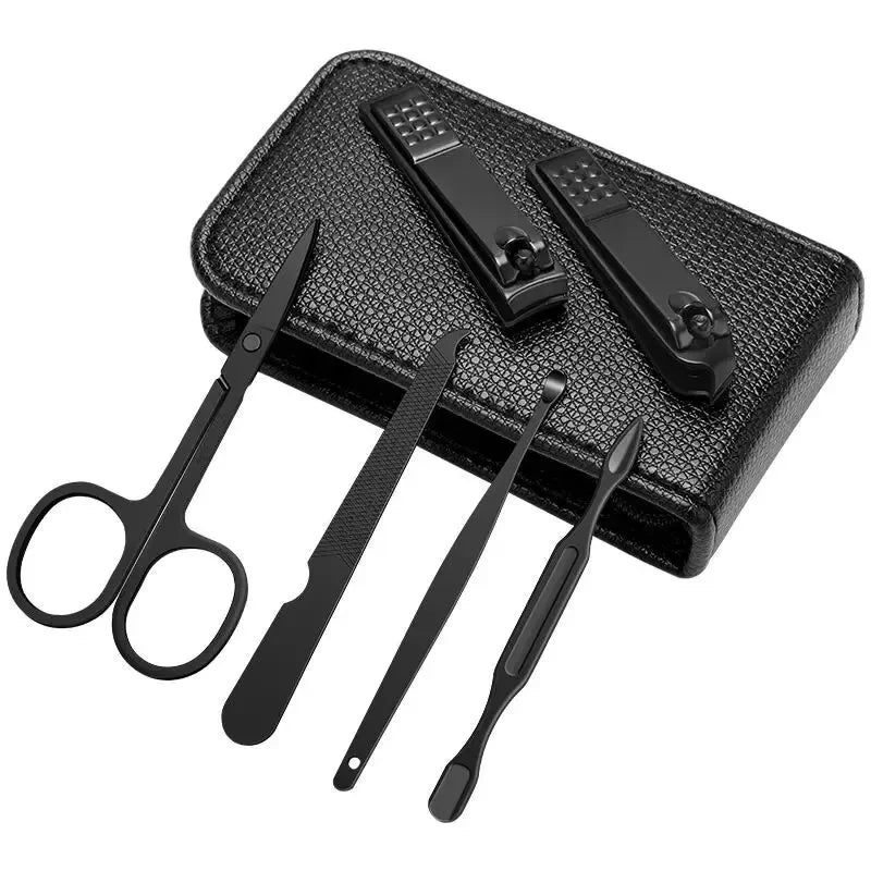 Portable Multifunctional Manicure Pedicure Tool Kits Stainless Steel Nail Clipper Pick Eyebrow Scissors File Set Personal Care Set