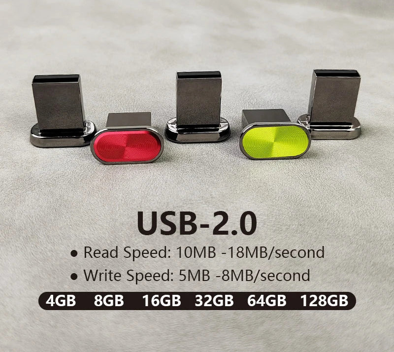 Waterproof Super Mini USB Memory Stick Flash Drive Pendrive 128GB 64GB 32GB 16GB Real Capacity Thumbdrive