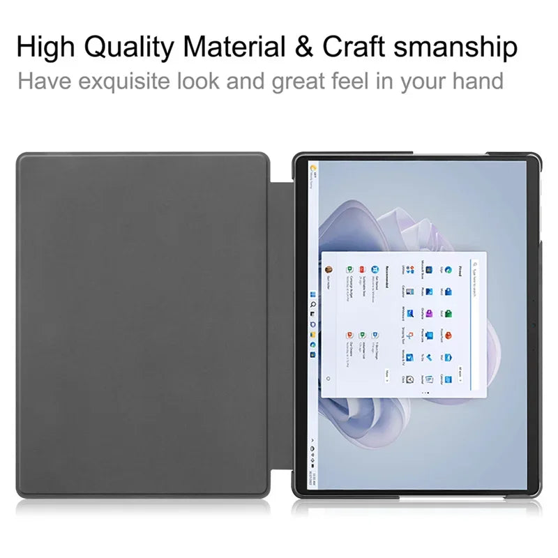 Durable Polycarbonate Plastic Case for Microsoft Surface Pro 11 10 9 Case 13 Inch Flip Stand Hard PC Back Tablet Cover