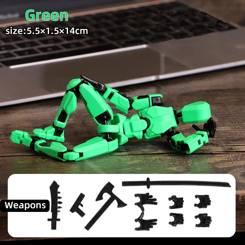 Multi-Joint Movable Action Figures Shapeshift Robot 3D Printed DIY Assemble Mannequin Dummy 13 Toys for Kids Adults Parent-children Games Gifts