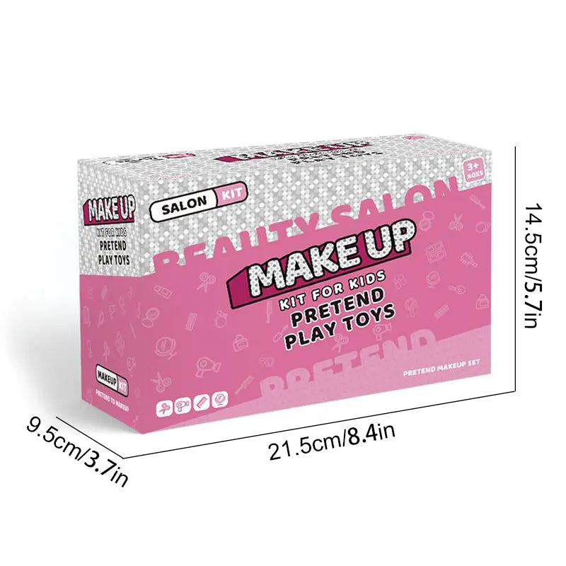 Girl's Beauty Salon Make Up Toy Kit for Kids Pretend Play Toy Party Games Girls Birthday Gift 17pcs