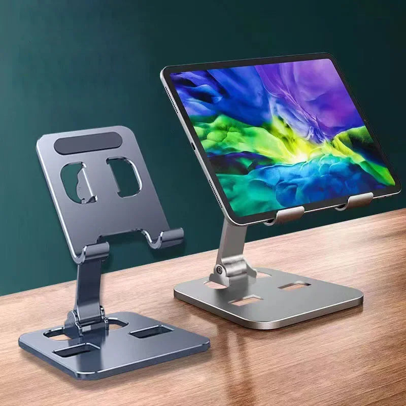 Universal Metal Foldable Desk Tablet Phone Holder Mount Stand for Apple iPad iPhone and other Brands Aluminum Alloy Desktop Bracket