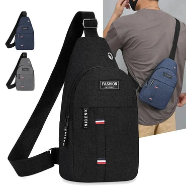 Fashion Men's One Shoulder Satchel Crossbody Bag Large Capacity Outdoor Sports And Leisure Shoulder Bag