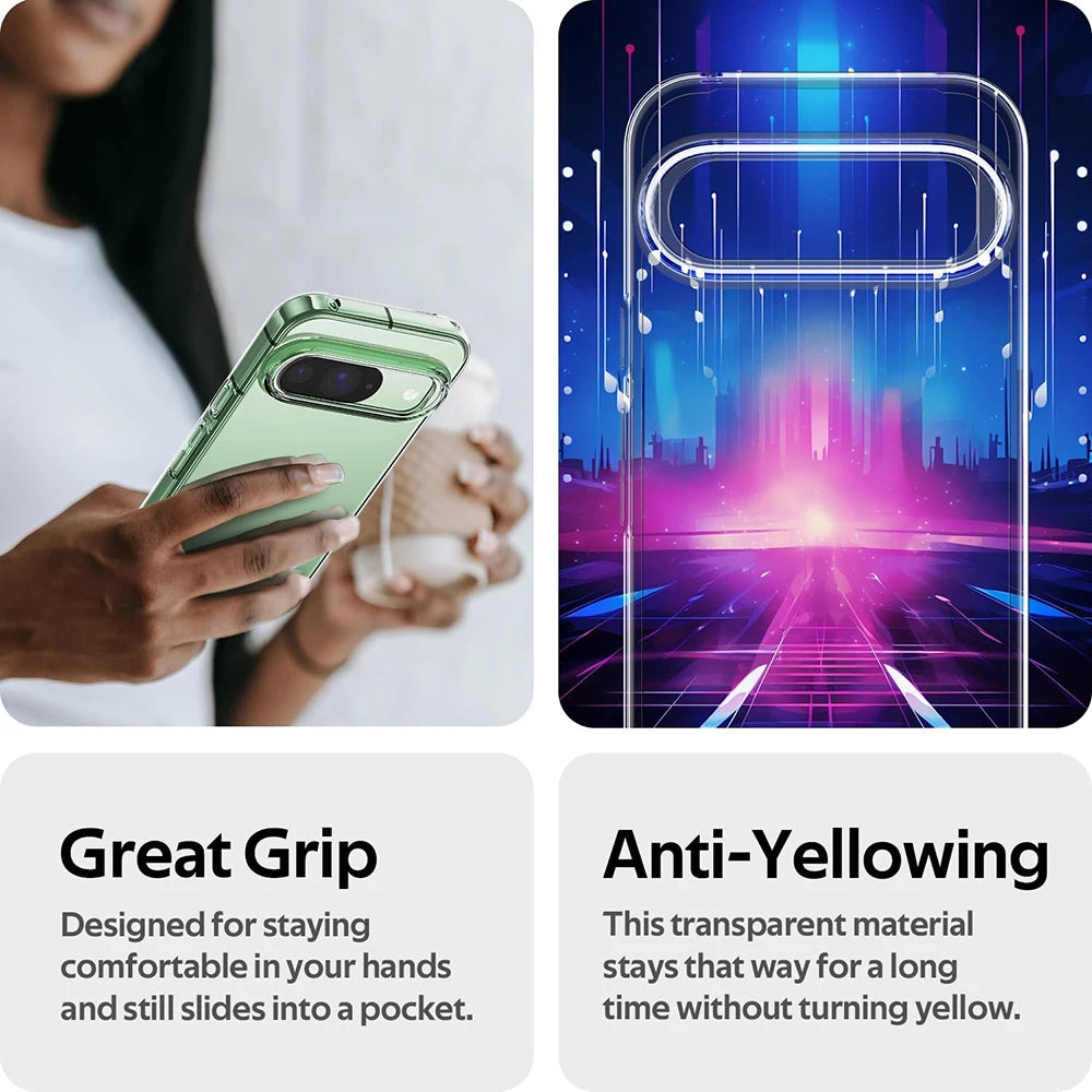 Ultra Thin Soft Clear Silicone Shell Phone Case for Google Pixel 9 8A 8 7 7A 6A 6 Pro XL Transparent Back Cover