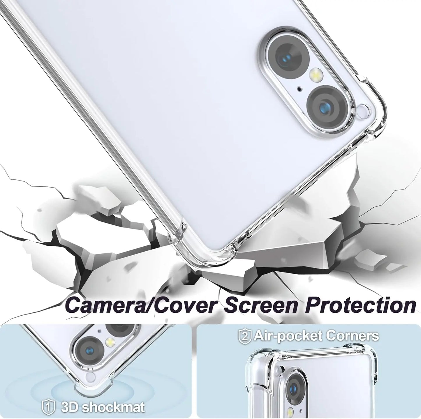 Durable Clear Silicone Phone Case for Sony Xperia 10 5 1 VI V IV III II Protective Transparent Shockproof Cover