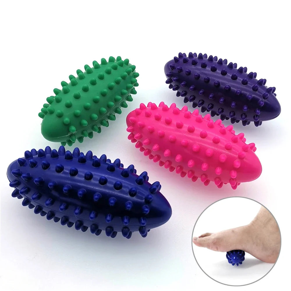Shiatsu Pain Relief PVC Foot Massager Ball Spiky Reliever Hedgehog Ball Fascia Relax Massager Plantar Fasciitis Trigger Points
