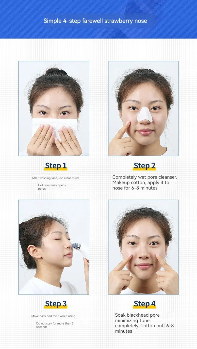 Electric Suction Facial Pore Cleansing and Blackheads Remover Beauty Instrument USB Charging