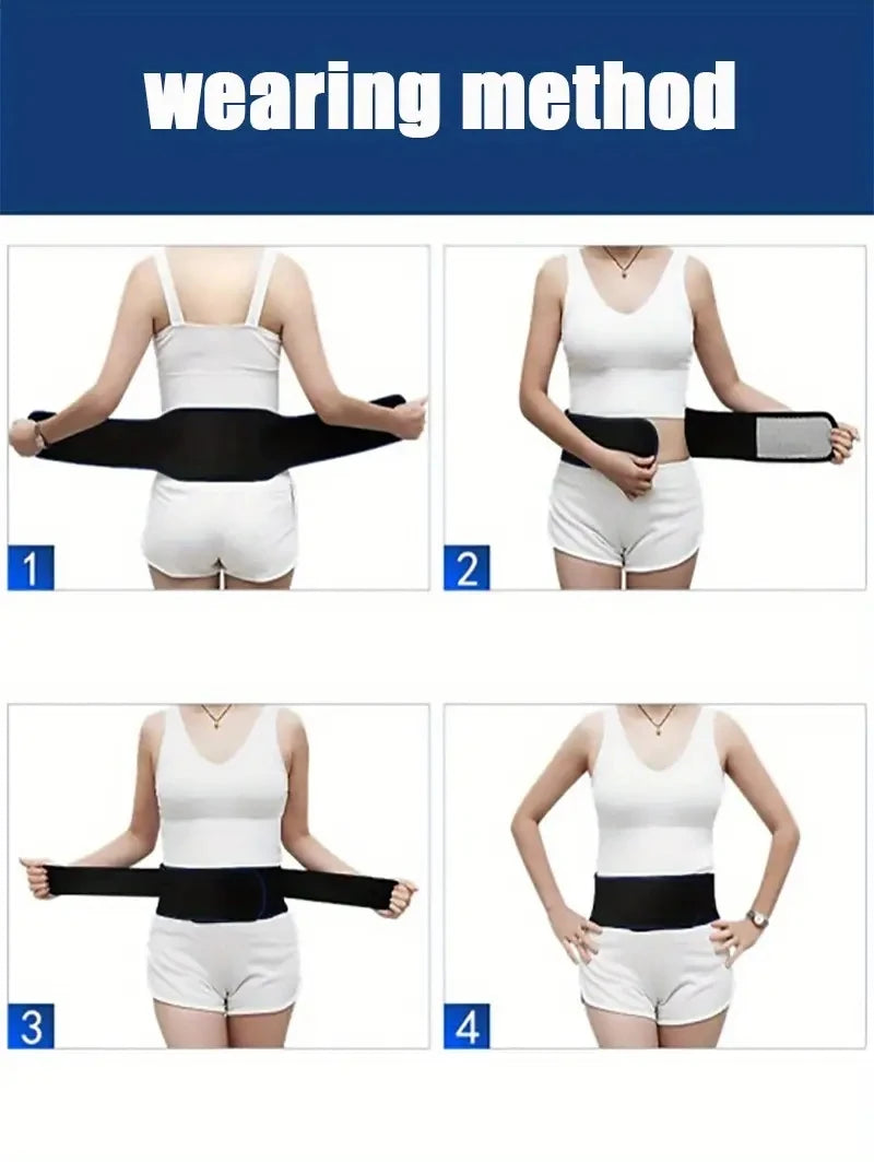 Adjustable Self-Heating Magnetic Therapy Back And Waist Massager Belt Waist Massage Support Belt Body Care