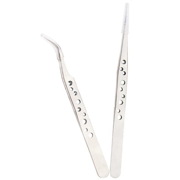 Precision Tweezers Anti-static Industrial Curved Straight Tip Stainless Steel Forceps Electronics Phone Repair Hand Tools