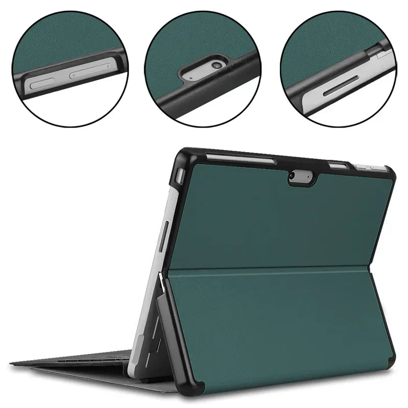Durable Polycarbonate Plastic Case for Microsoft Surface Pro 11 10 9 Case 13 Inch Flip Stand Hard PC Back Tablet Cover