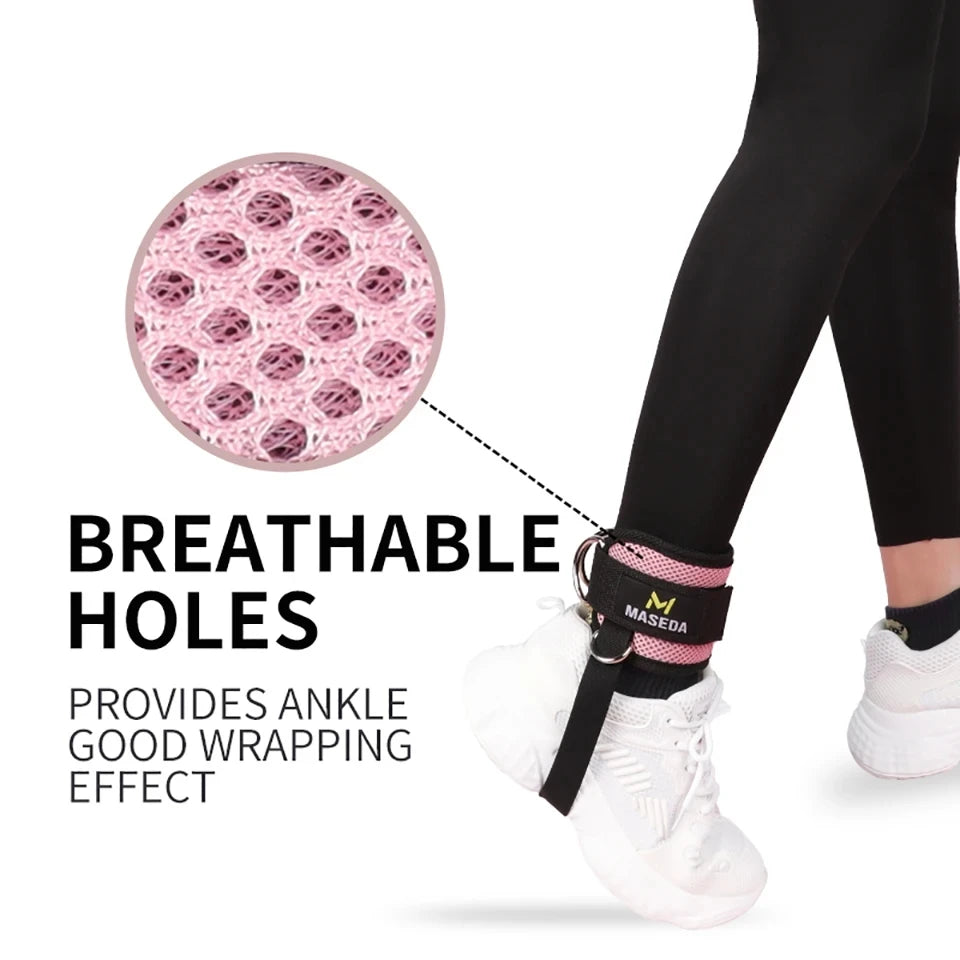 Fitness Padded Ankle Straps Cuffs for Cable Machines Leg Exercise Workouts Fully Adjustable and Breathable