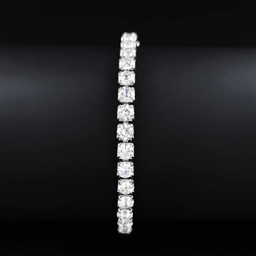 Exquisite Luxury Silver Color Princess Cut Crystal Bracelet Bangle for Women Fashion Jewelry Accessories