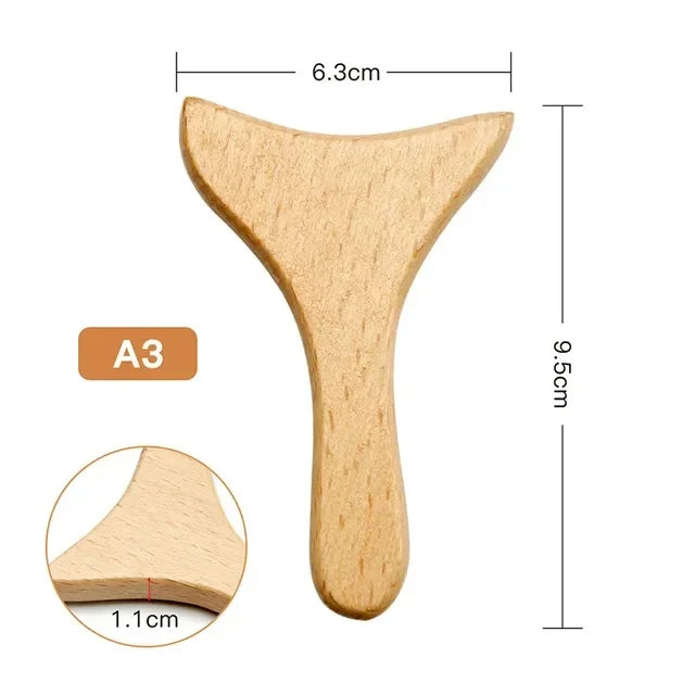 Wooden Facial Relaxation Lifting Massage Rollers Kit Facial Maderotherapy Gua Sha Wood Therapy Wrinkle Remover Skin Care Tools