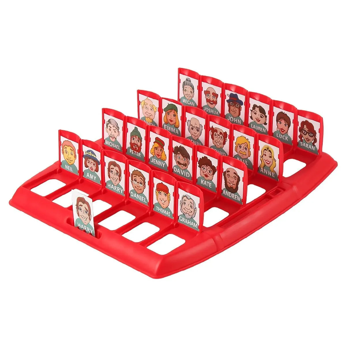 Portable Guess Who I Am Puzzle Game Two Person Interactive Tray Puzzle Board Game Suitable for Children and Adults