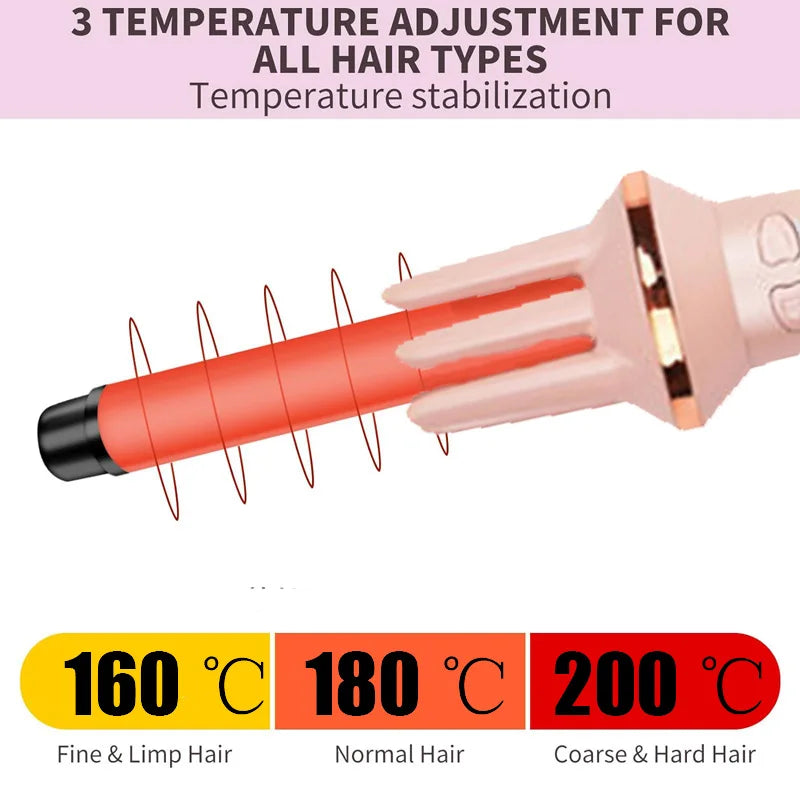 Efficient Automatic Negative Ion Ceramic Spin Curling Iron Large Wave Perm Electric Curler Household Personal Care Device