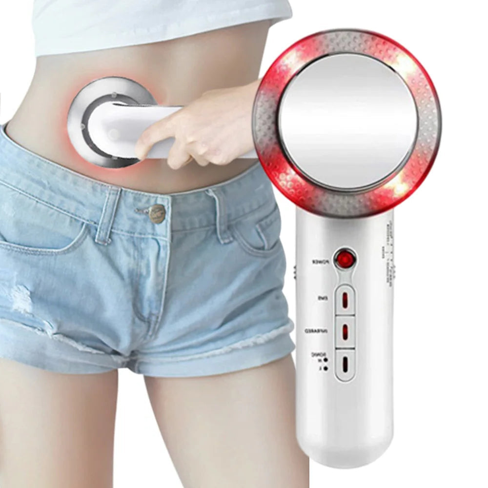 Ultrasonic 3 in 1 Infrared Cellulite Removal Therapy Body Slimming Massager EMS Cavitation Fat Burner Skin Care Beauty Apparatus