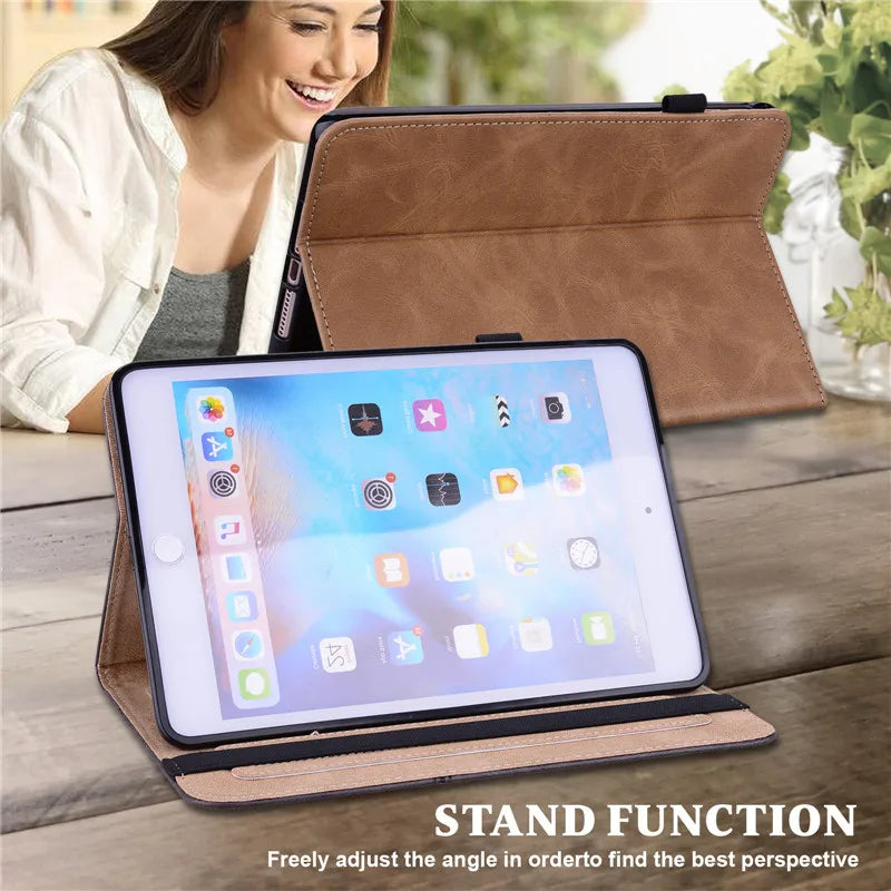Luxury Leather Case for Google Pixel Tablet 11 inch Unique Design Business Casual Flower Deer Wallet Stand Cover