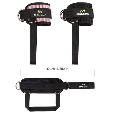 Fitness Padded Ankle Straps Cuffs for Cable Machines Leg Exercise Workouts Fully Adjustable and Breathable
