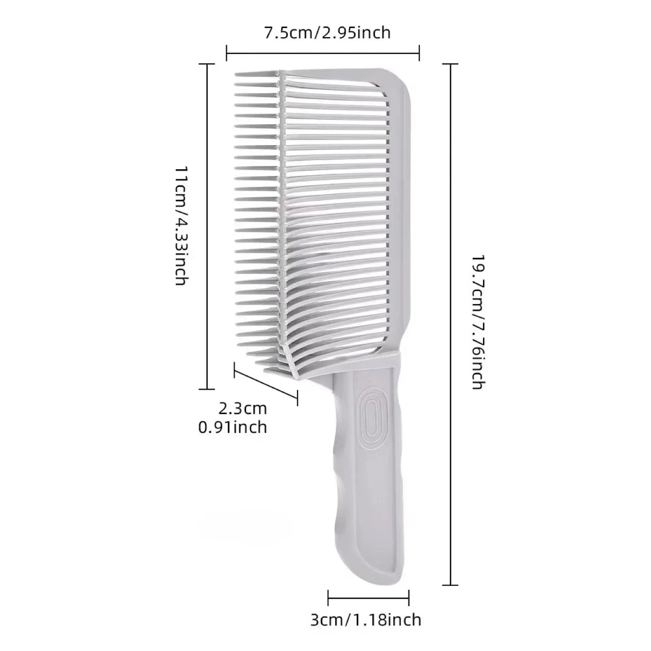 Men's Styling Hair Comb for Blending Fades Styling Arc and Flat Utility Positioning Comb 1pcs