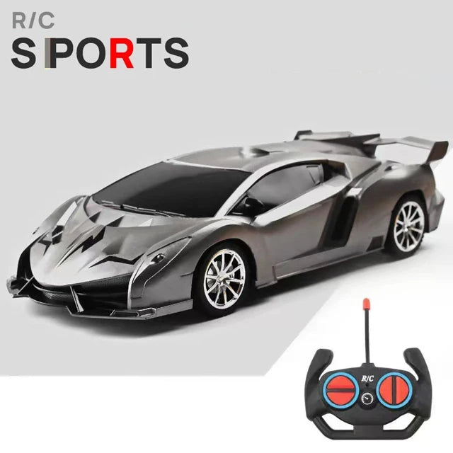 RC Racing Car with LED Lights 2.4G Radio Remote Control 1/18 Scale Sports Cars For Children Racing Drive Vehicle Drift Boys Girls Toys