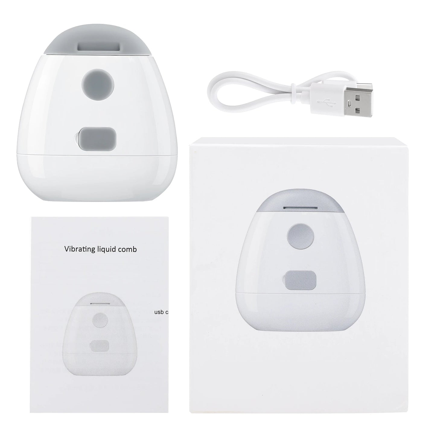 Electric Red Light Therapy Hair Growth Machine Vibration Head Massager Comb Scalp Massage Brush Liquid Medicine Applicator