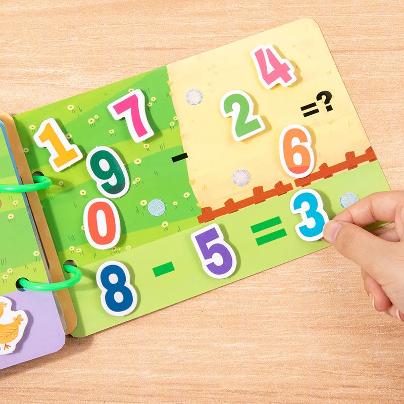 Sticker Busy Card Book Readings Numbers Matching Puzzle Game Montessori Repeatedly Educational Toys For Kids Gift