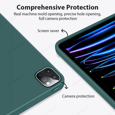 Durable Silicone Case for Apple iPad Pro 13 12.9, iPad Pro 11, iPad Air 13 11 6 5 4 3 and iPad Mini 6 5 4 Tablet Protective Cover