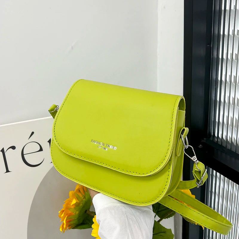 Elegant Women's Saddle Pillow Style Crossbody Leather Handbag Purse Small Shoulder Messenger Bag