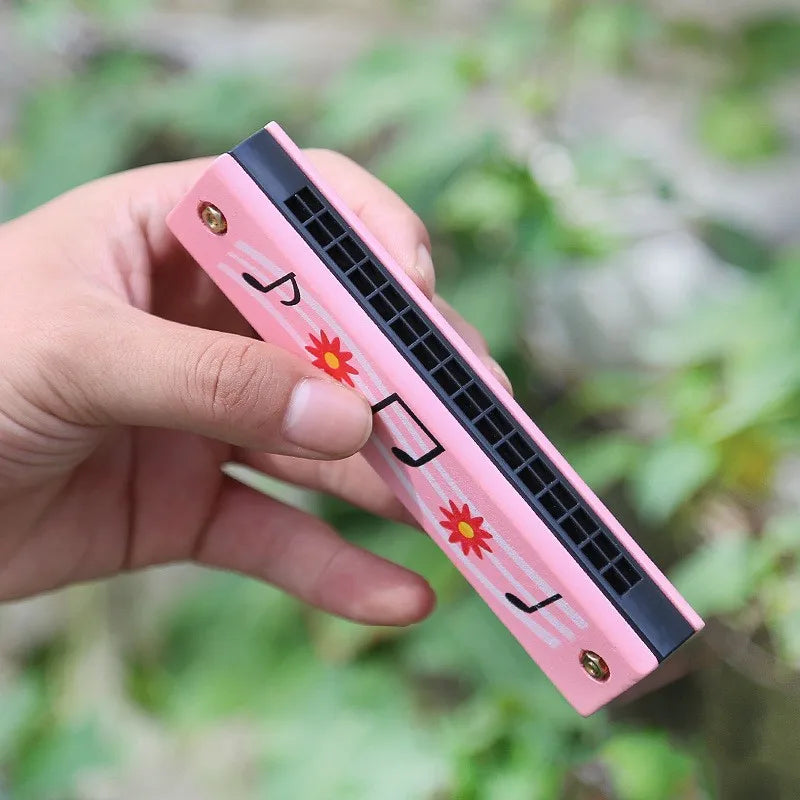 Colorful Wooden Harmonica Music Teaching Aids for Children Musical Instrument Toys Music Teaching Aids Puzzle Early Education Kindergarten Beginners
