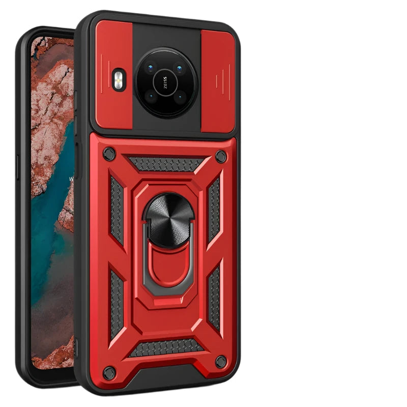Shockproof Phone Case for Nokia X100 G20 G10 C30 C20 C10 C1 Camera Protection Ring Stand Magnetic Back Cover