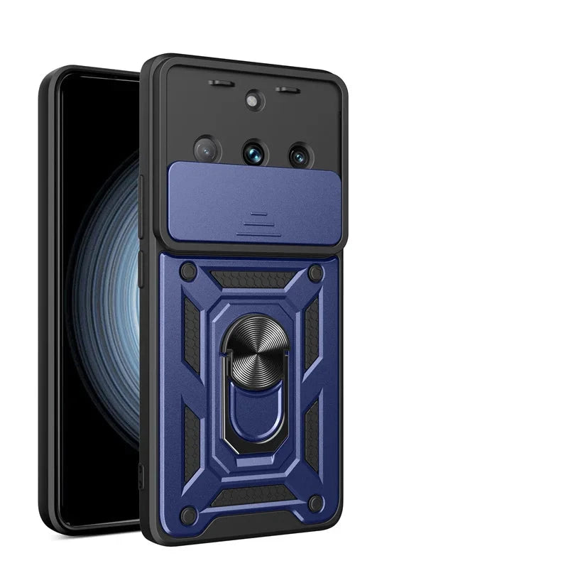 Durable Shockproof Phone Case for Realme 11 Pro Plus 5G Camera Protection Magnetic Ring Holder Back Cover