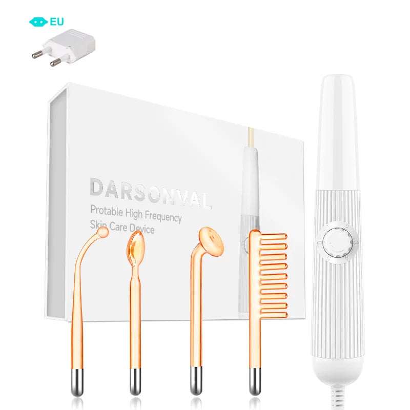 High Frequency Electrode Acne Spot Wrinkles Remover Wand Massager Machine Neon Electrotherapy Glass Tube Beauty Facial Care