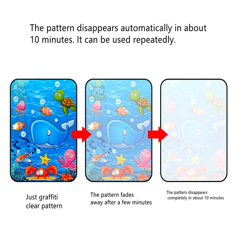 Reusable Magic Water Drawing Coloring Book for Kids Sensory Early Education Children Birthday Gift Repeated Use Toy