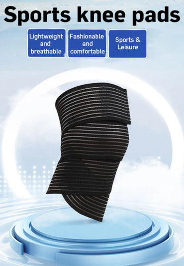 Extra Long Elastic Knee Wrap Strap Compression Bandage Brace Support for Legs, Stabilizing Ligaments, Squats, Basketball, and Running 1pcs