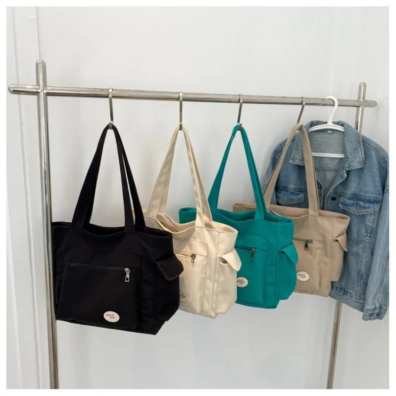 Large Capacity Modern Women's Fashion Canvas Satchel Shoulder Handbag Tote Commuter Bag