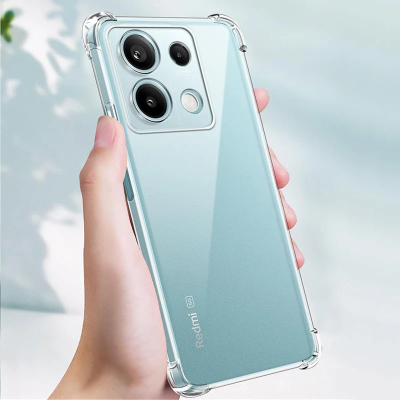 Clear TPU Silicone Phone Case For Xiaomi Redmi Note 13 12 12S 12T 11 11T 11S 10 10S Pro Plus Pro+ Shockproof Soft Ultra Thin Shell Cover