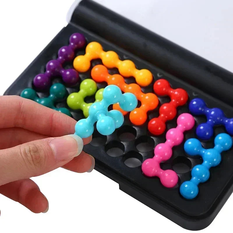 3D IQ Puzzles Brain Teaser 120 Challenges Board Game Classic Pyramid Plate Pearl Logical Mind for Kids Children Teens Adults Montessori Beads Toys Gifts