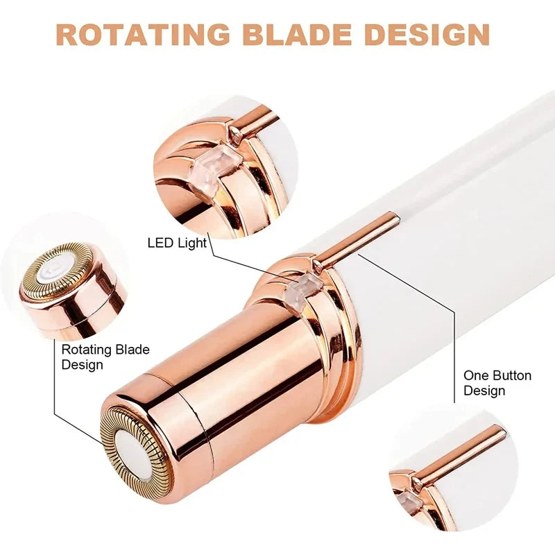 Mini Portable Electric Facial Body Hair Remover Epilator for Women Hair Removal Razor Shaver Epilator for Lips, Chin, Armpits and Bikini Areas