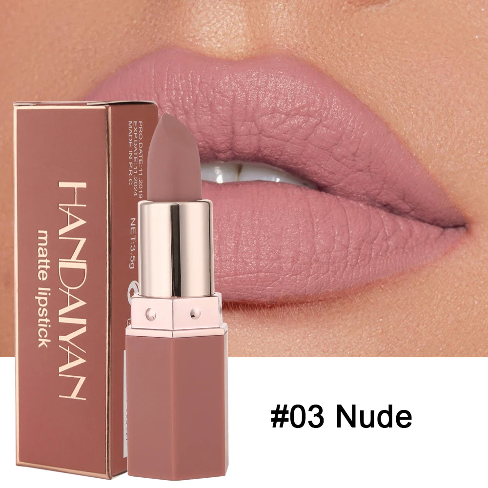 Gorgeous Matte Velvet Finish Lipstick, Non-Fading, Non-Stick Cup Long-Lasting, Smooth Matte Lip Color Waterproof Smudge-proof