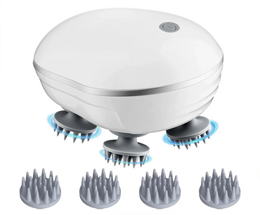 Electric Red Light Scalp Head and Body Massager with Adjustable Speed Hair Care Soft Silicone for Deep Kneading of the Head and Body