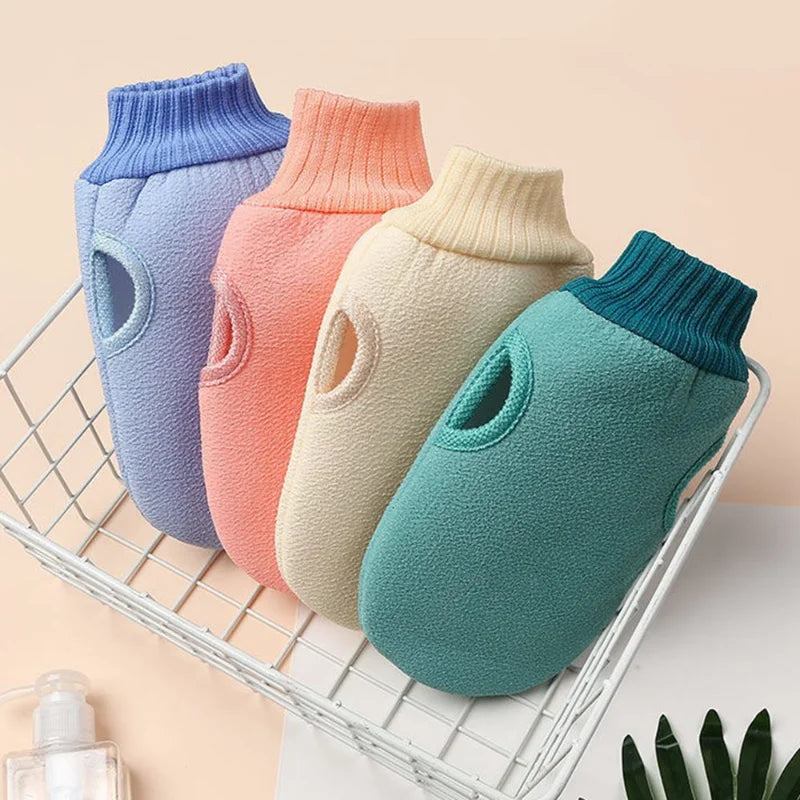 Exfoliating Shower Bath Mitt Scrubber for Removing Peeling Dead Skin Body Cleaning Scrub Gloves Foaming Body Massage